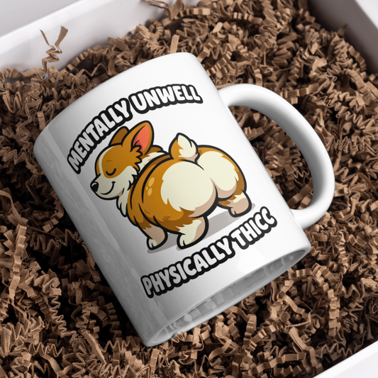 Thicc & Unbothered – Funny Dog Parent Mug