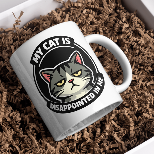 Unimpressed Management – Funny Cat Mug