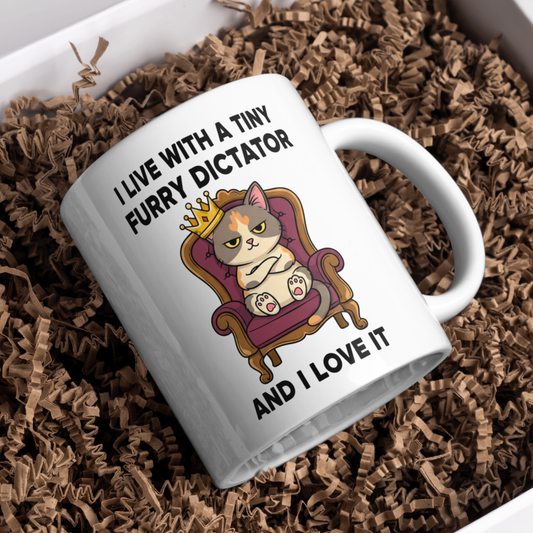 The Tiny Dictator – Cat Parent Humor Mug