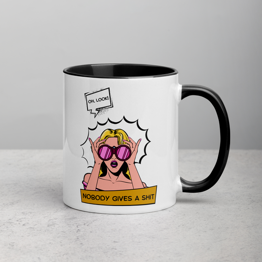 The Apathetic AF – Retro Pop Art Shock Mug