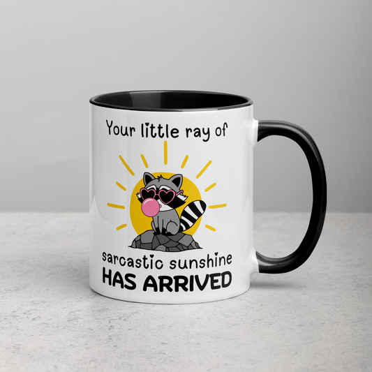 Here Comes the Sarcasm – Cute Raccoon Mug