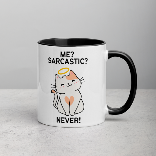 Saint of Sarcasm – Cute Angel Cat Mug