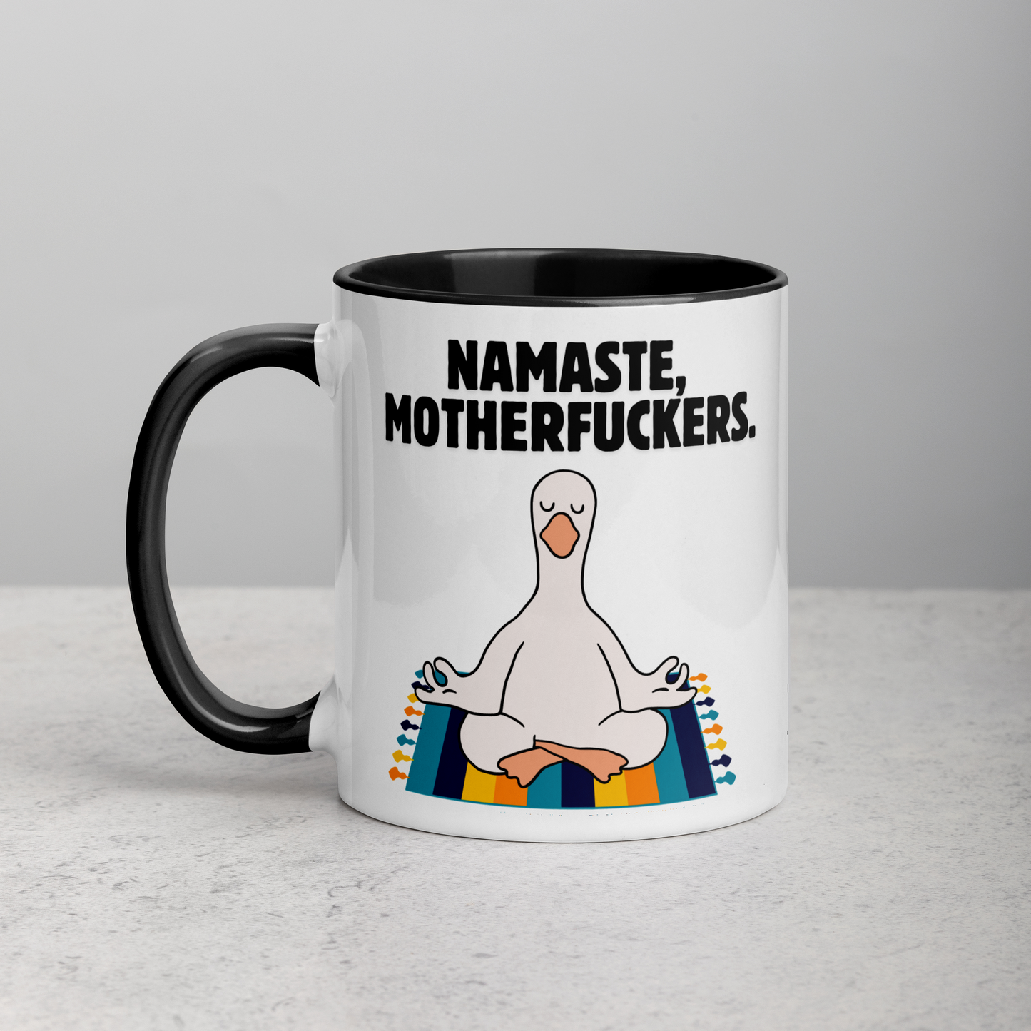 Zen But Still Salty – Meditating Goose Mug