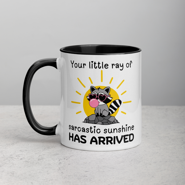 Here Comes the Sarcasm – Cute Raccoon Mug