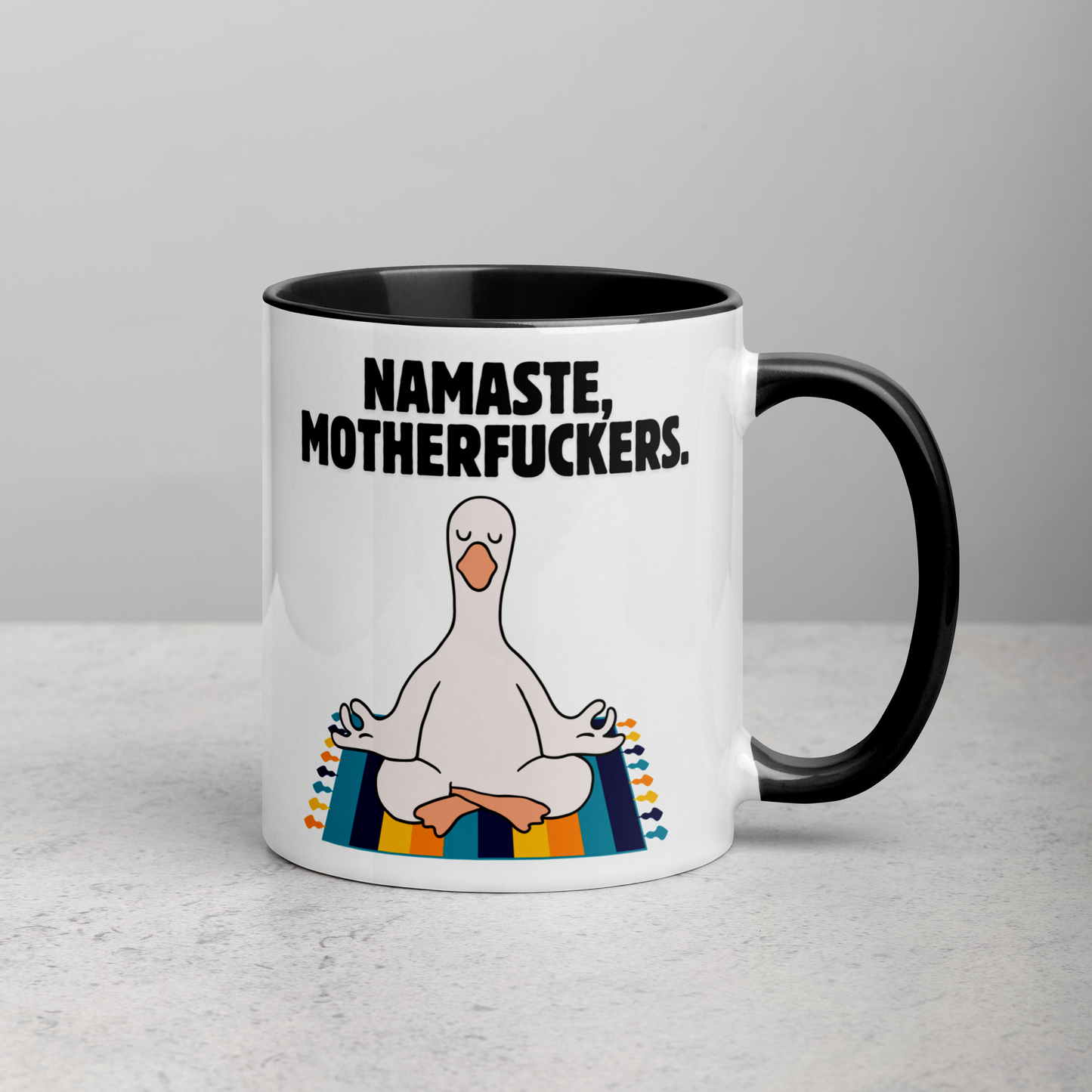 Zen But Still Salty – Meditating Goose Mug