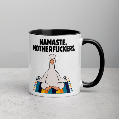 Zen But Still Salty – Meditating Goose Mug