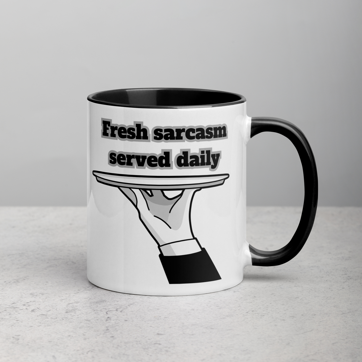 Sarcasm on a Silver Platter – Retro Waiter Humor Mug